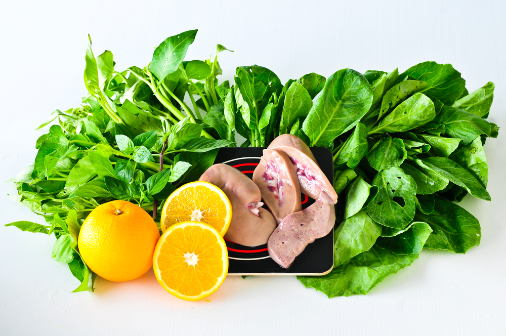 蔬菜、肝臟、水果等皆是富含葉酸食物